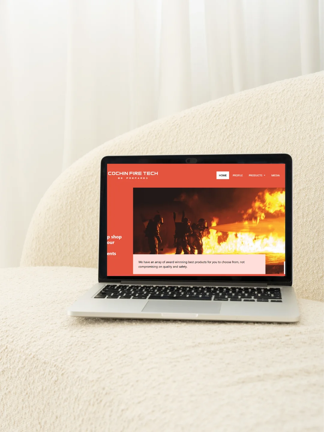 Cochin Fire Tech website design