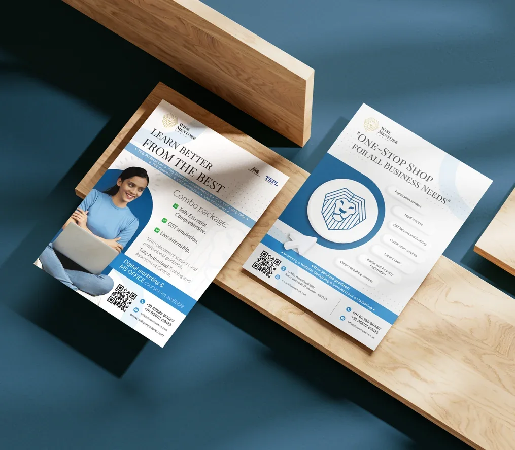 Wise Mentore promotional flyers